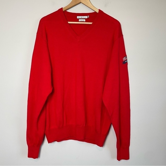 Peter Millar 100% Merino Wool V-Neck Pullover Sweater - Picture 3 of 8